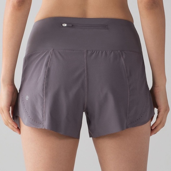 Lululemon women’s gray magnum high waist smooth stride running shorts - Picture 2 of 7